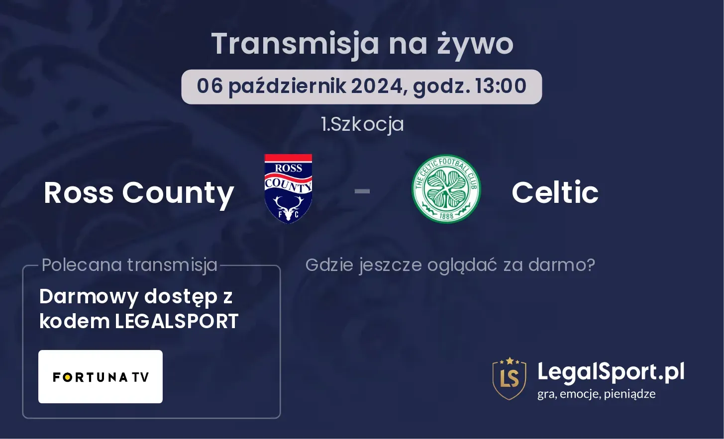 Ross County - Celtic transmisja na żywo