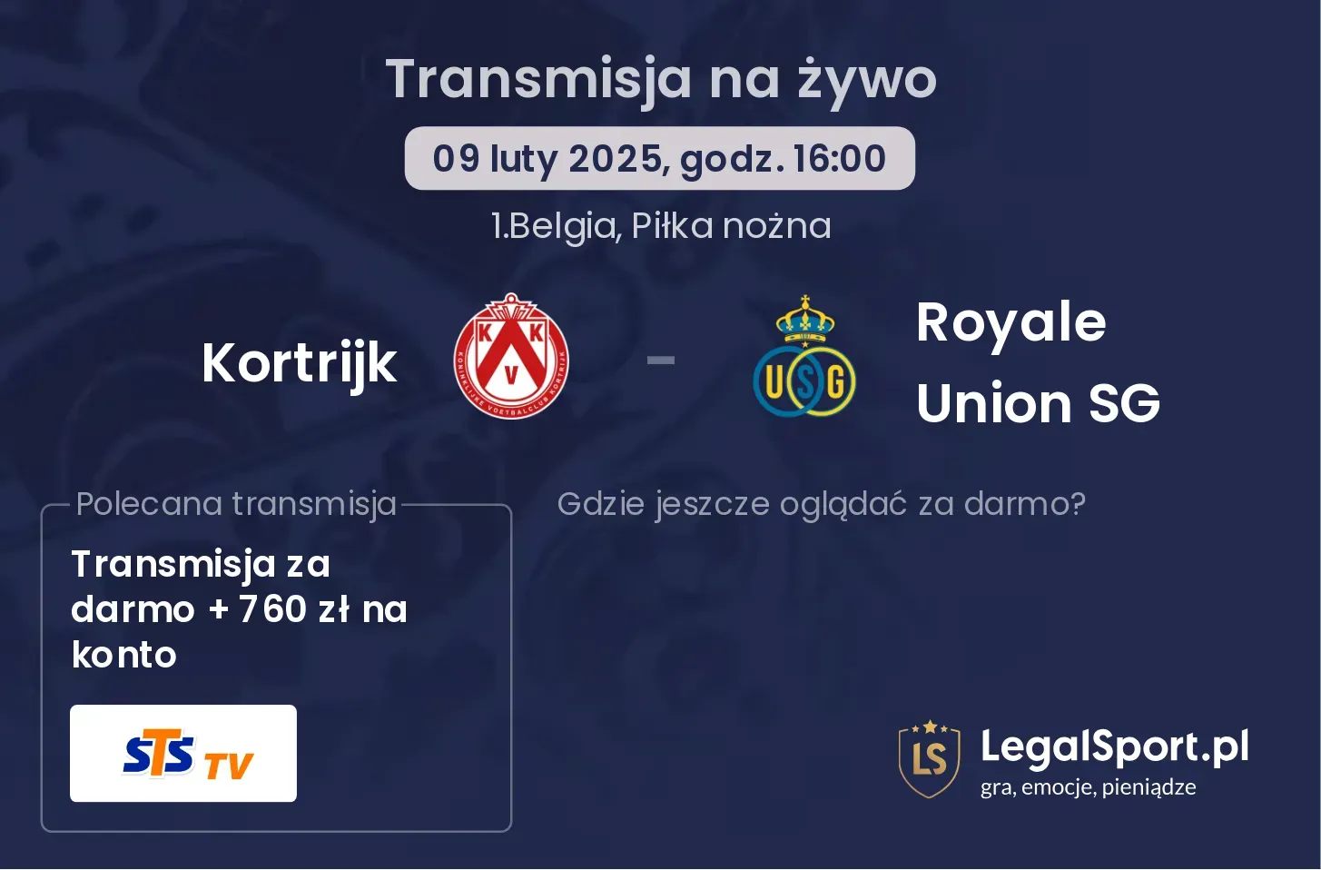 Royale Union SG - Kortrijk gdzie oglądać? 29.09, godz. 16:00