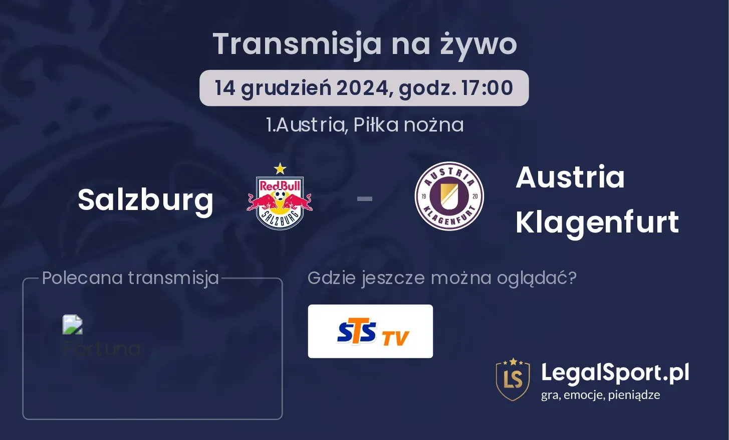 Salzburg - Austria Klagenfurt gdzie oglądać?