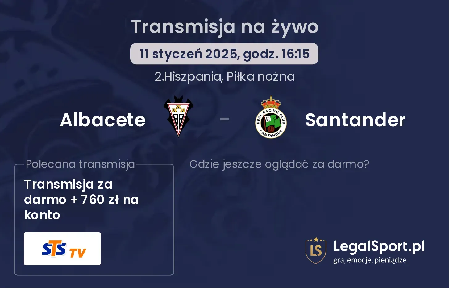 Santander - Albacete transmisja na żywo