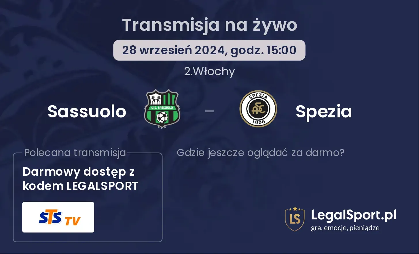 Sassuolo - Spezia transmisja na żywo