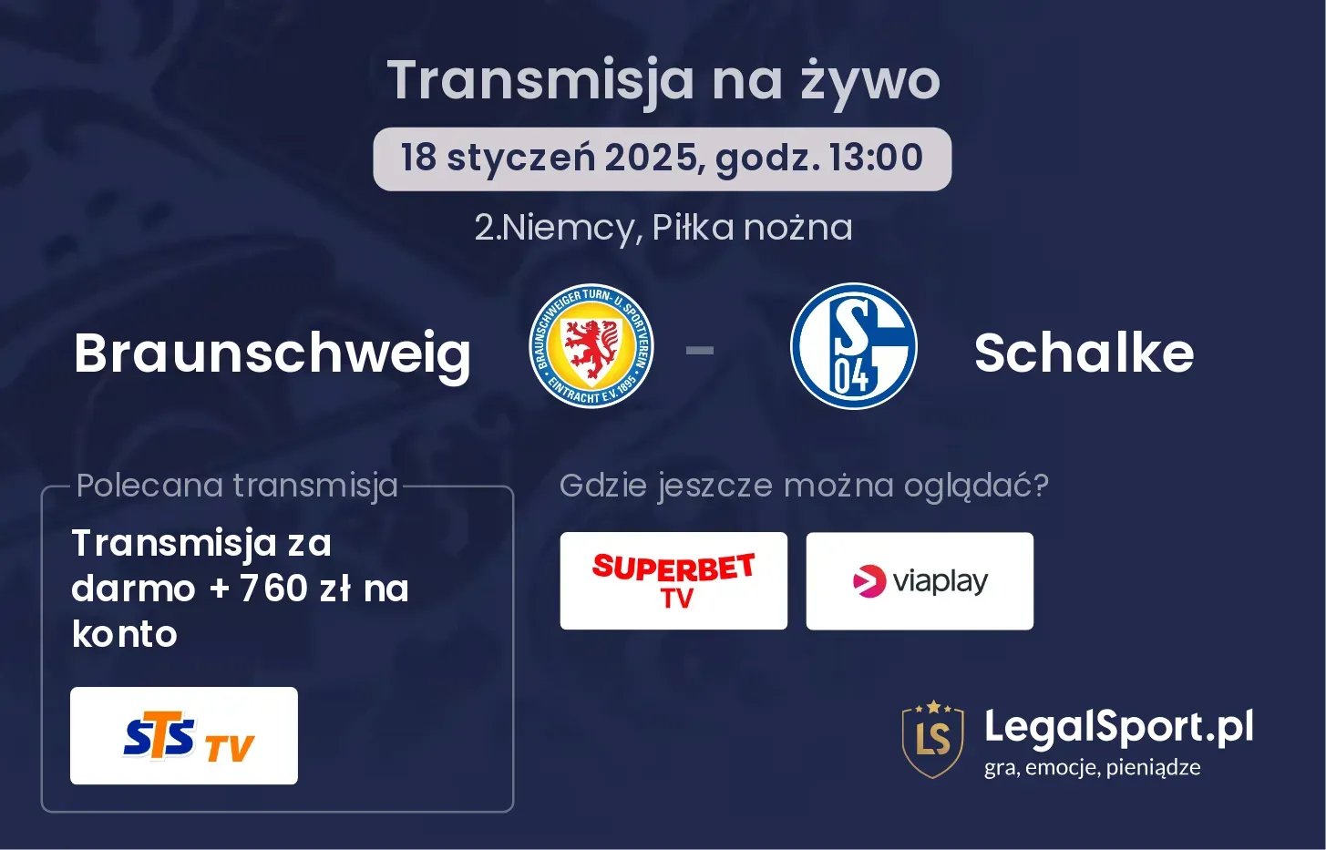 Braunschweig - Schalke gdzie oglądać?