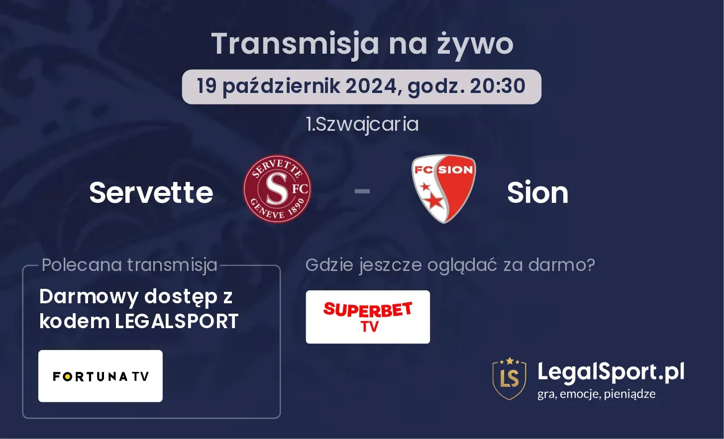 Servette - Sion transmisja na żywo