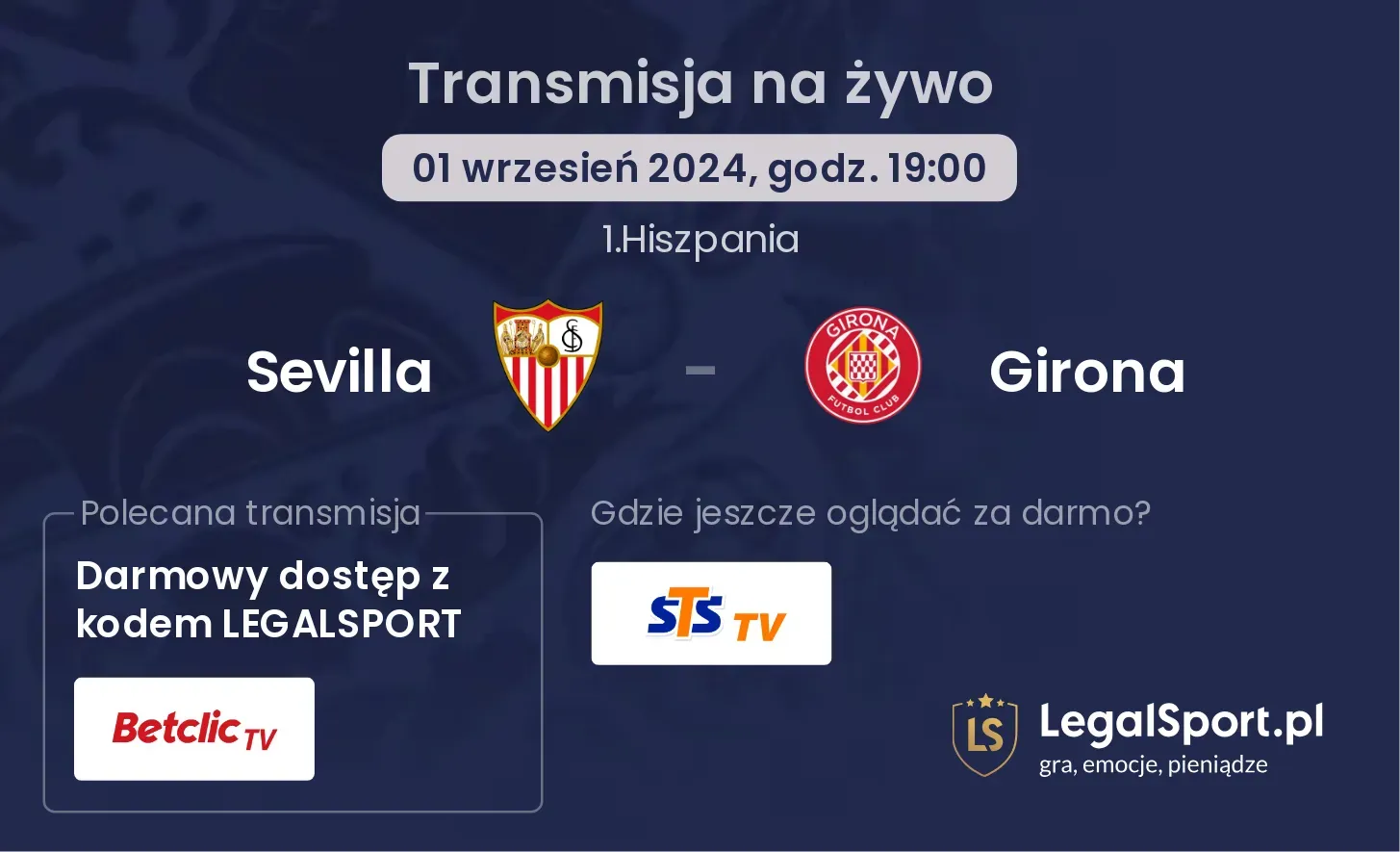 Sevilla - Girona transmisja na żywo