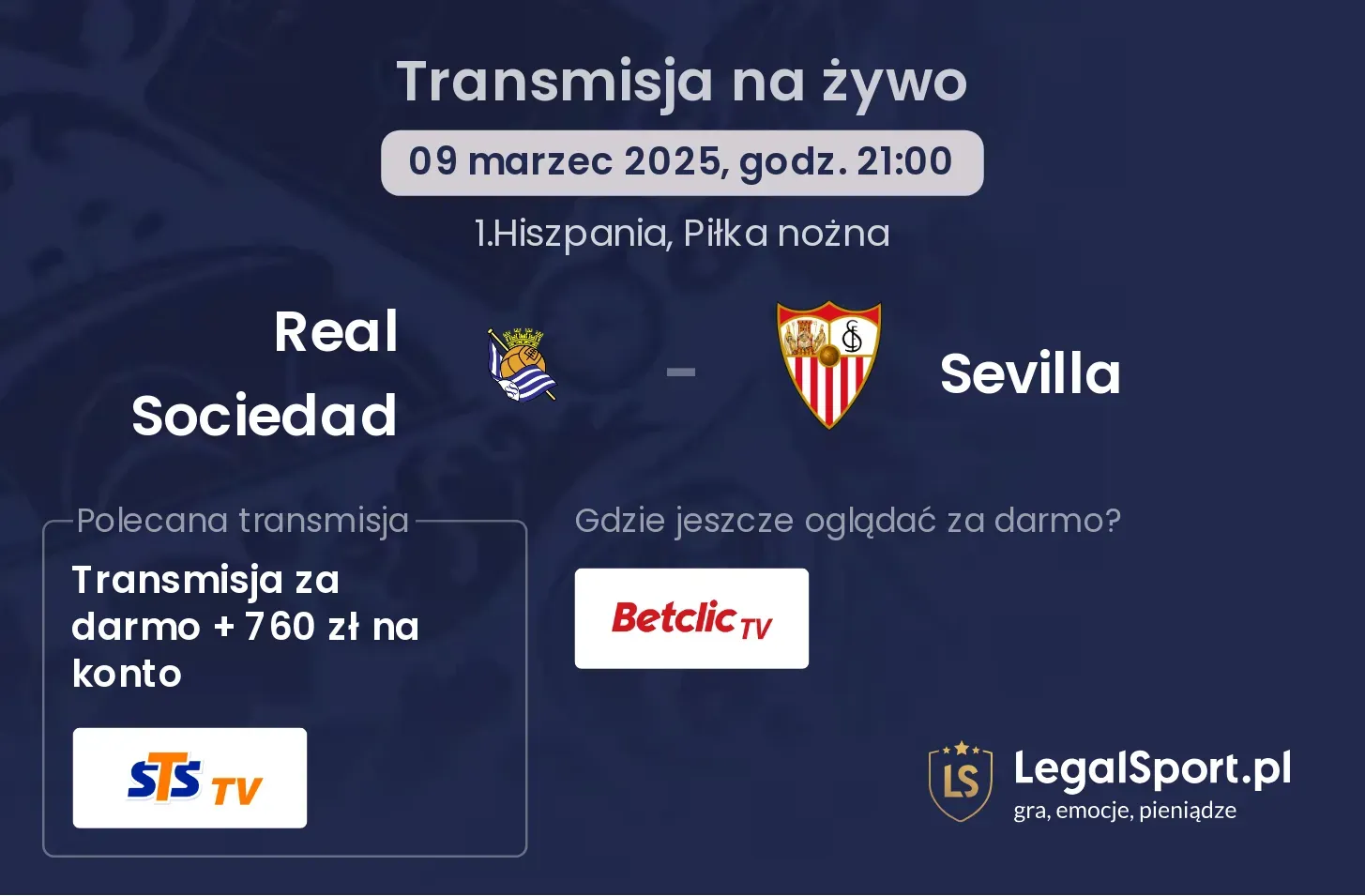 Real Sociedad - Sevilla gdzie oglądać?