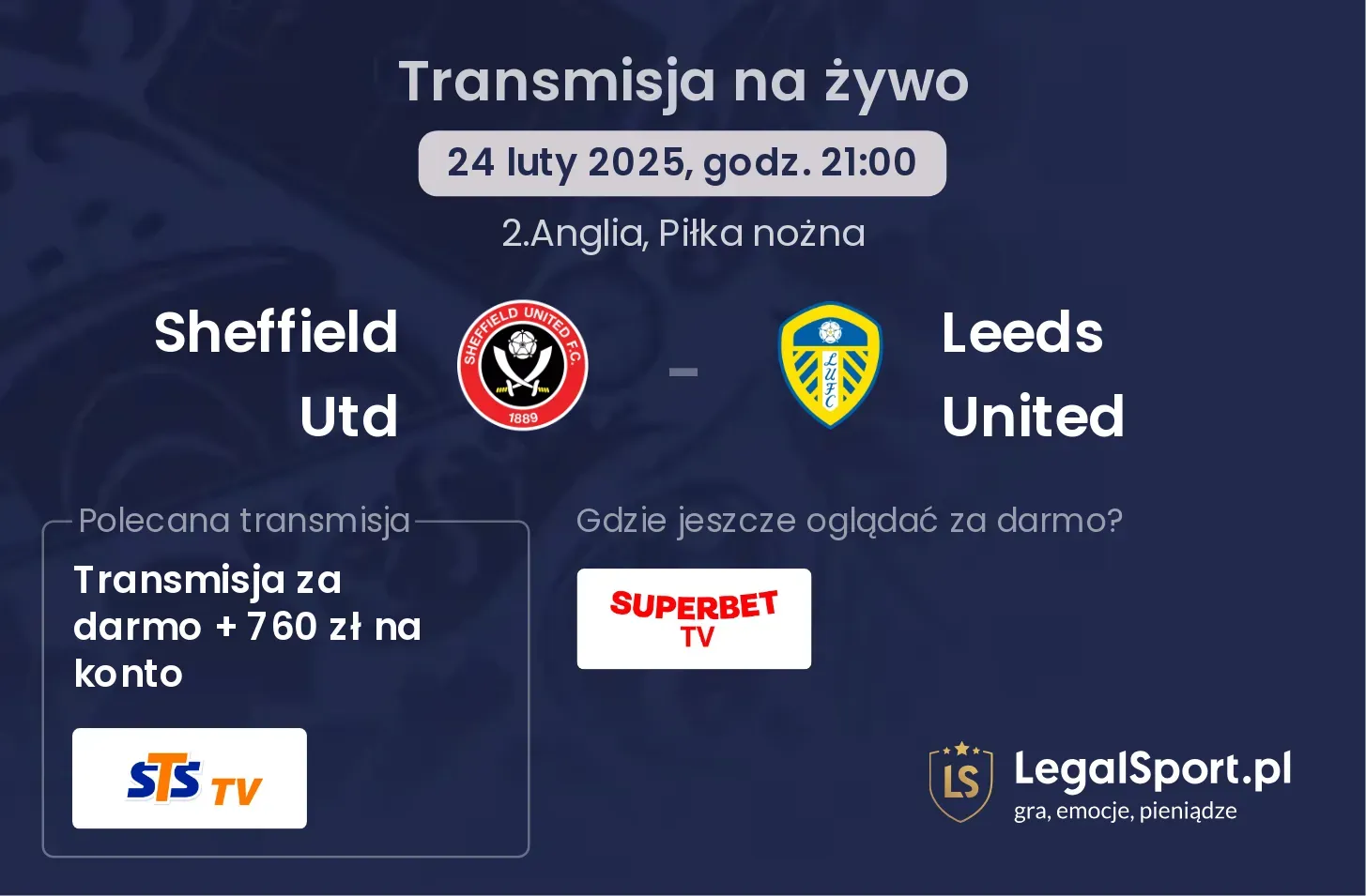 Sheffield Utd - Leeds United transmisja na żywo