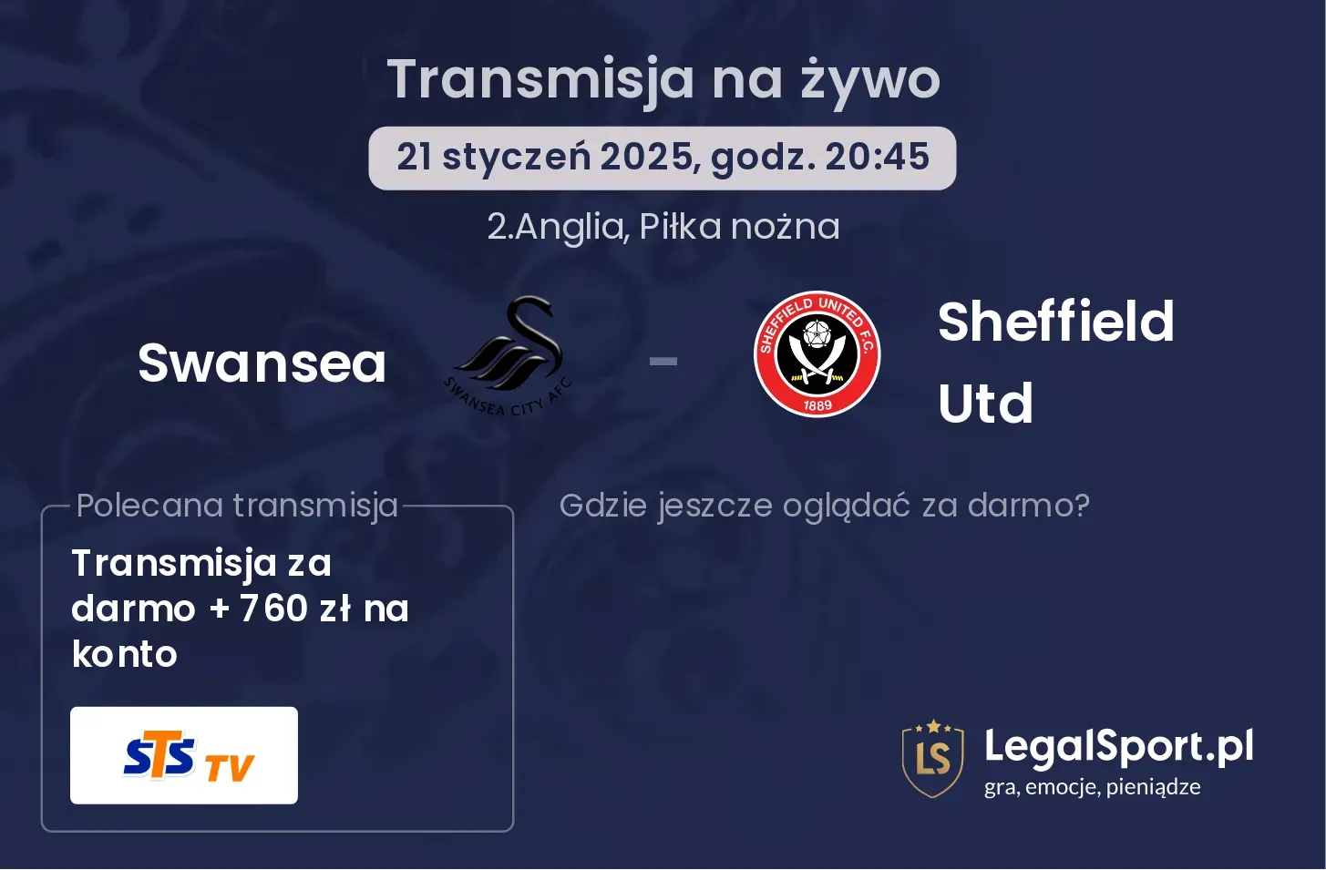 Swansea - Sheffield Utd gdzie oglądać transmisję?