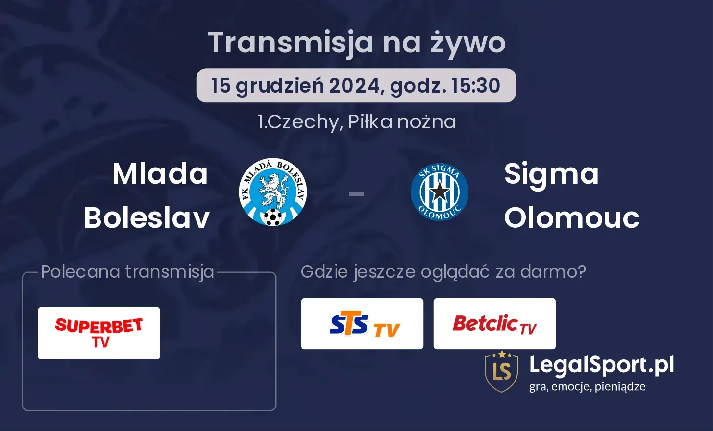 Mlada Boleslav  - Sigma Olomouc gdzie oglądać?