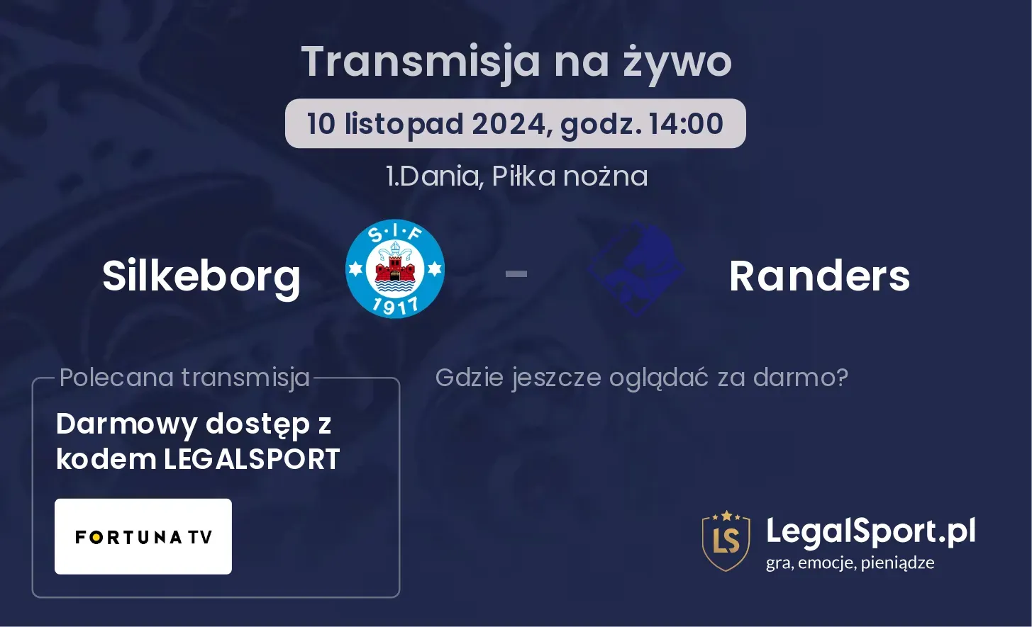 Silkeborg - Randers transmisja na żywo