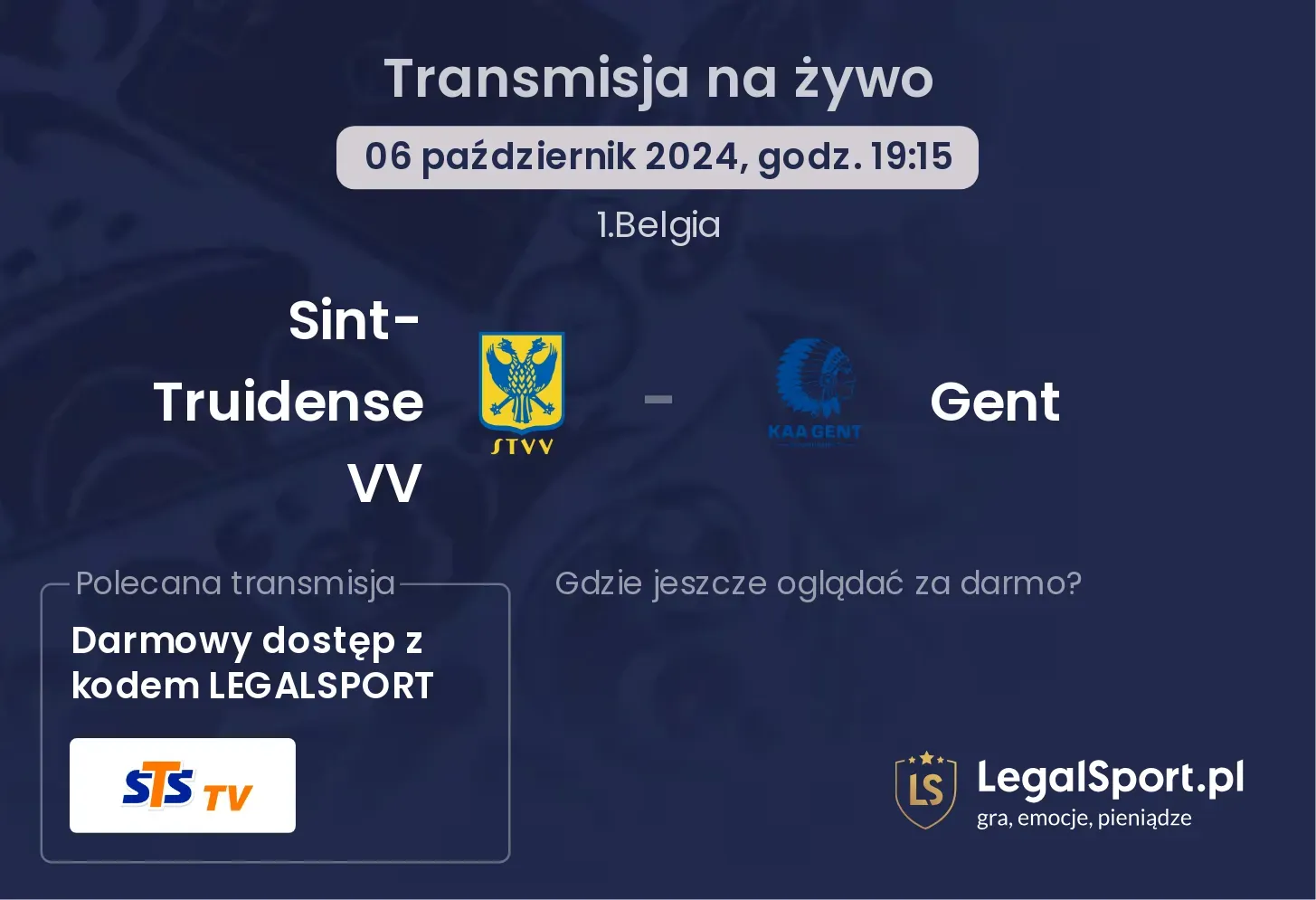 Sint-Truidense VV - Gent transmisja na żywo