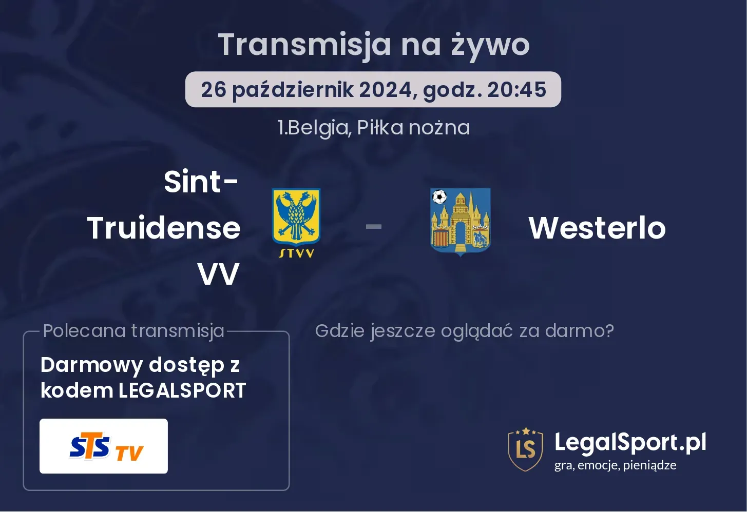 Sint-Truidense VV - Westerlo transmisja na żywo