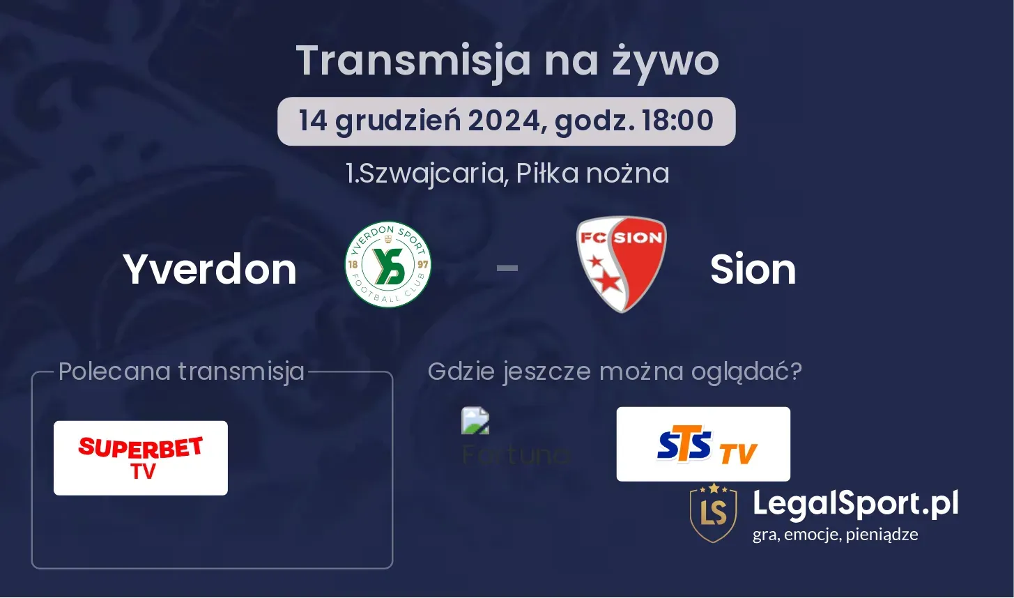 Yverdon - Sion gdzie oglądać?