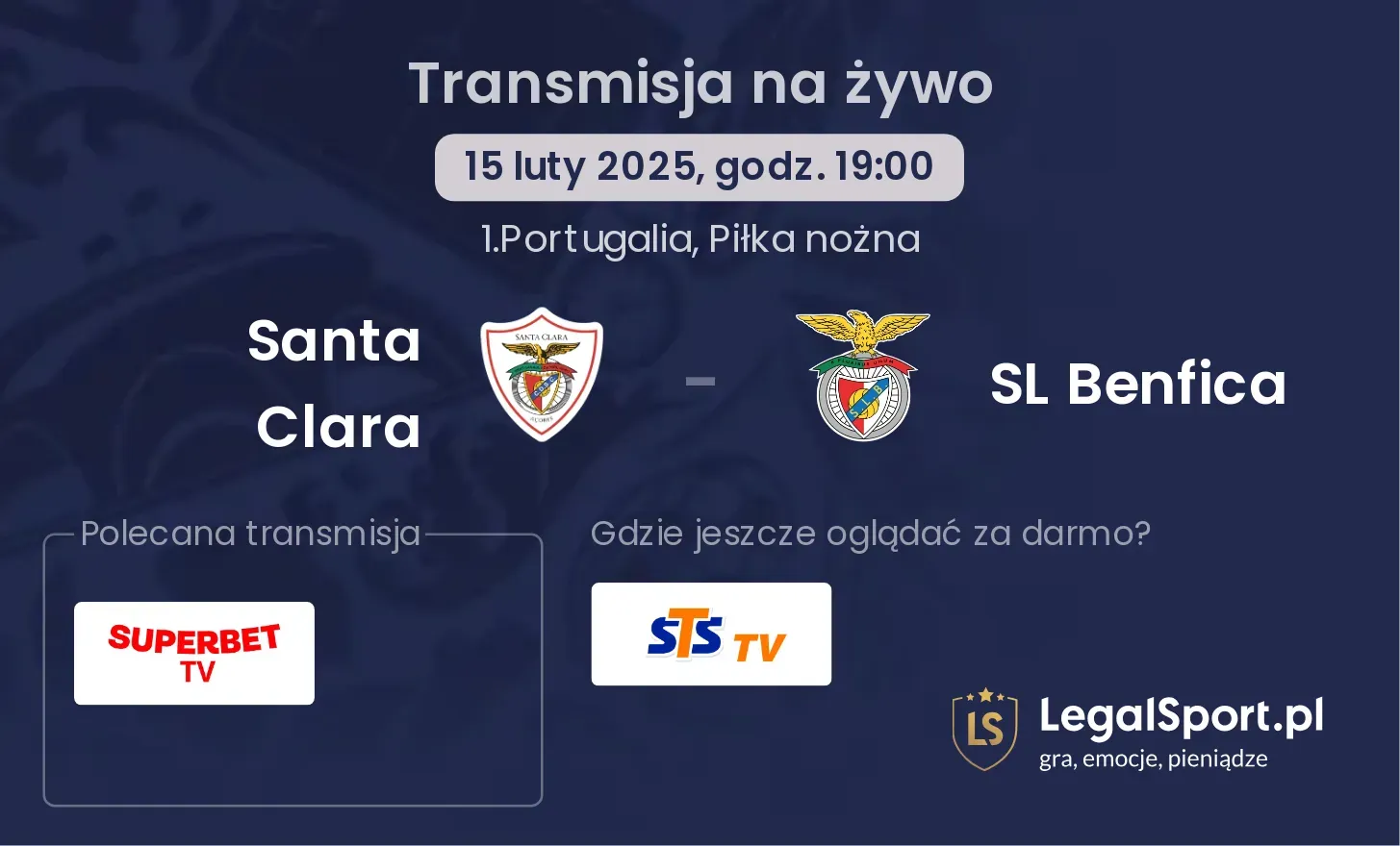 SL Benfica - Santa Clara gdzie oglądać? 14.09, godz. 21:30