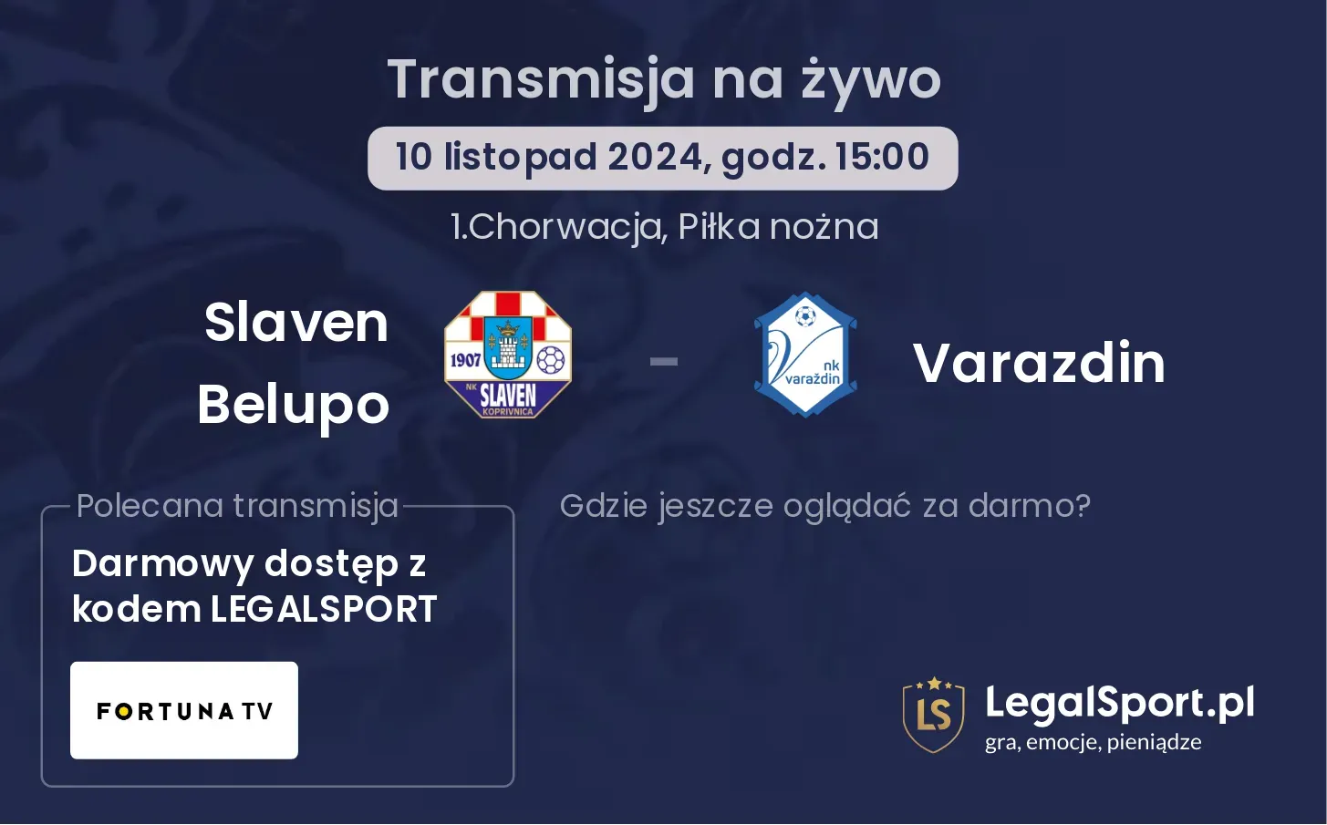 Slaven Belupo - Varazdin transmisja na żywo