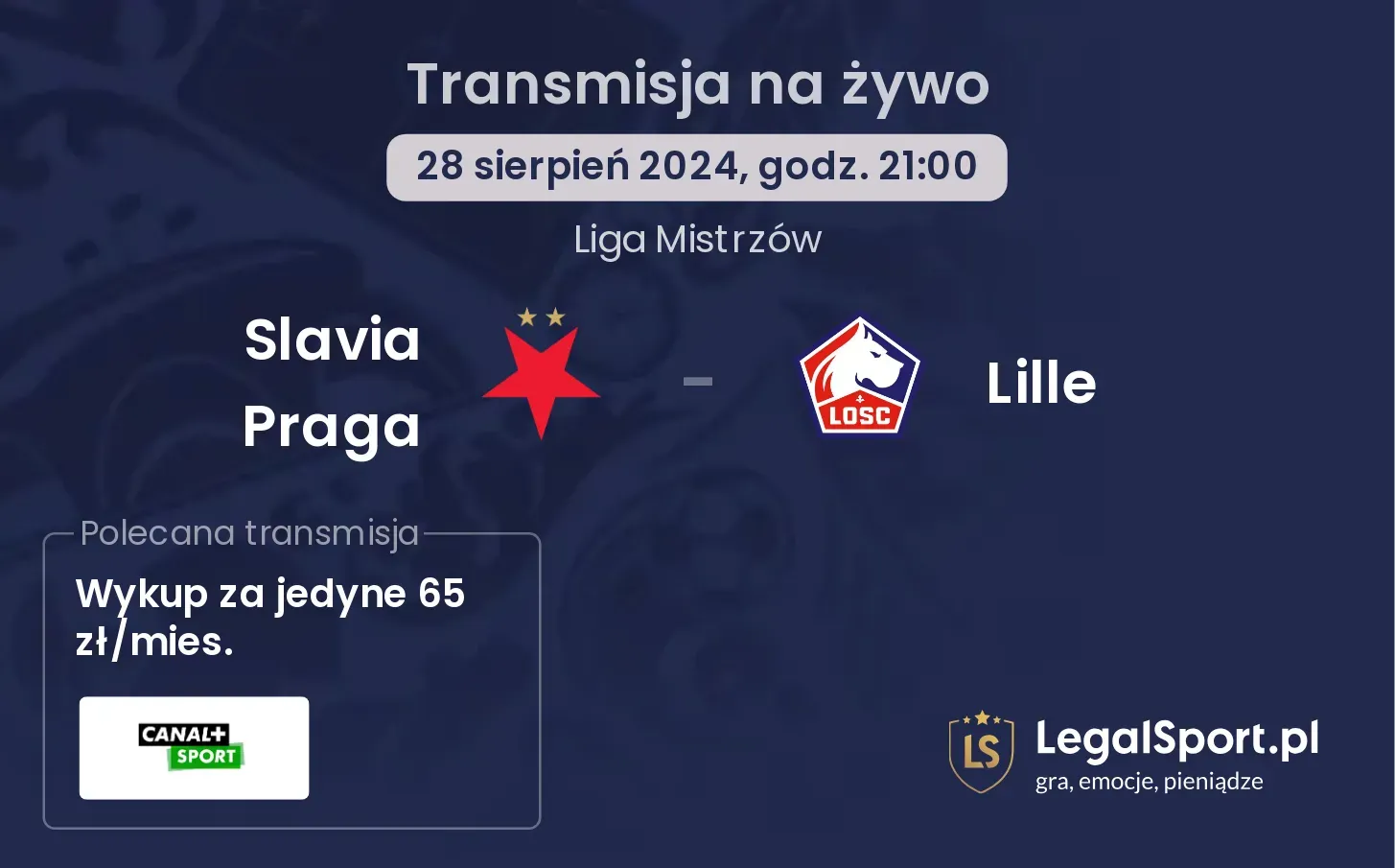 Slavia Praga - Lille transmisja na żywo