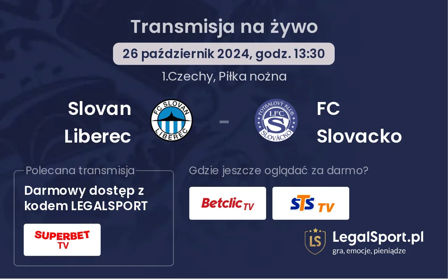 Slovan Liberec - FC Slovacko transmisja na żywo