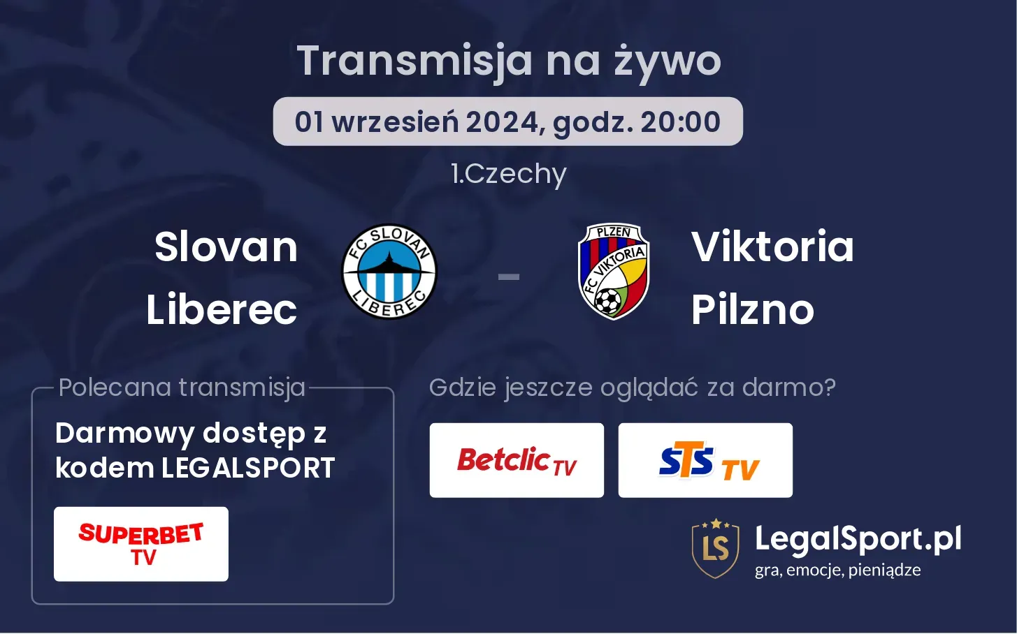 Slovan Liberec - Viktoria Pilzno transmisja na żywo