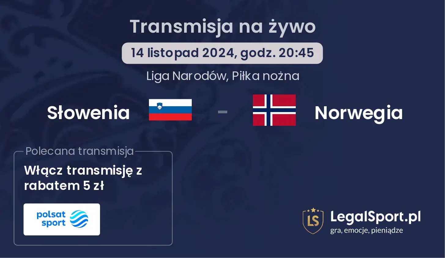 Słowenia - Norwegia transmisja na żywo