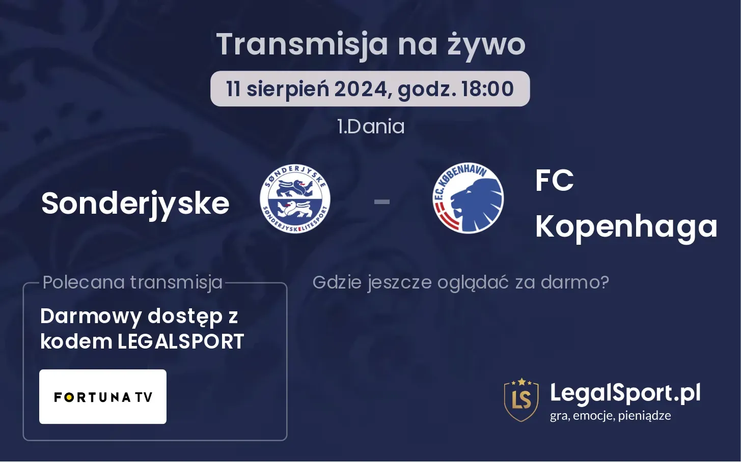 Sonderjyske - FC Kopenhaga transmisja na żywo