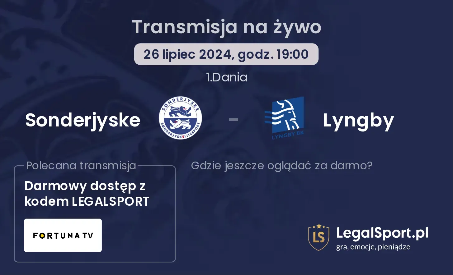 Sonderjyske - Lyngby transmisja na żywo