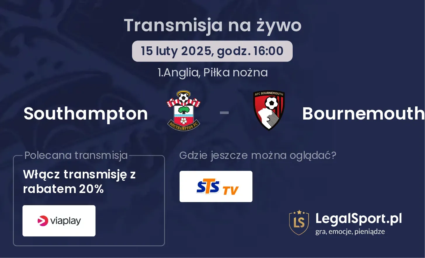 Southampton - Bournemouth transmisja na żywo