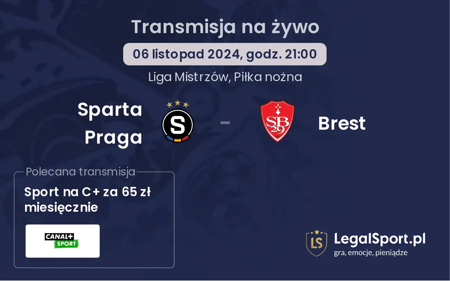 Sparta Praga - Brest transmisja na żywo