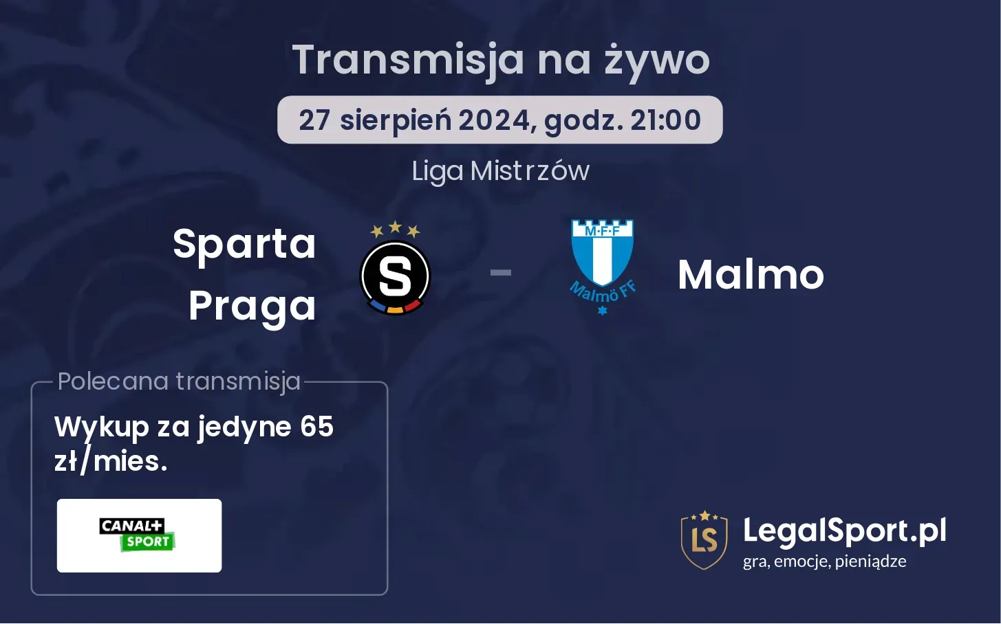 Sparta Praga - Malmo transmisja na żywo