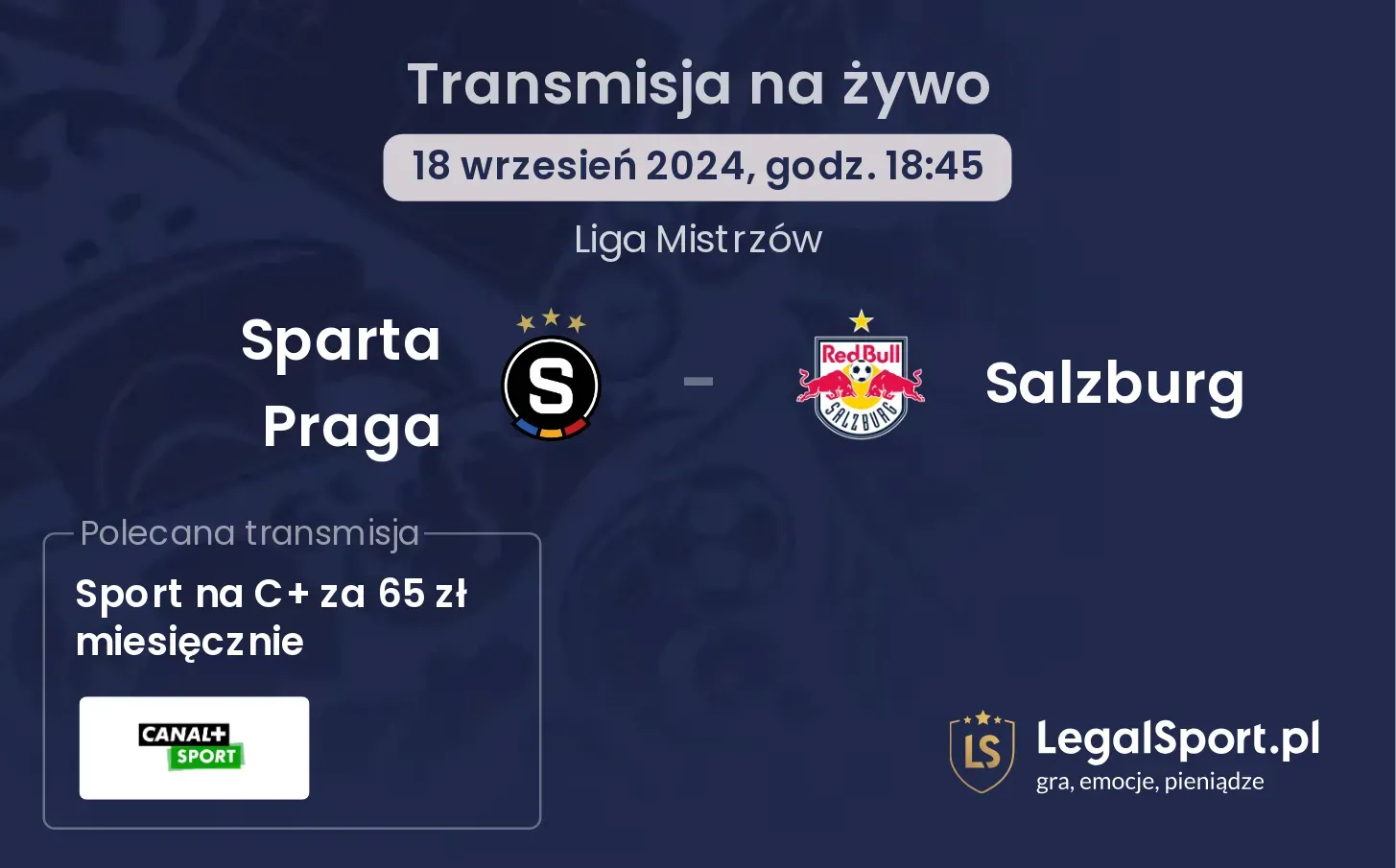 Sparta Praga - Salzburg transmisja na żywo