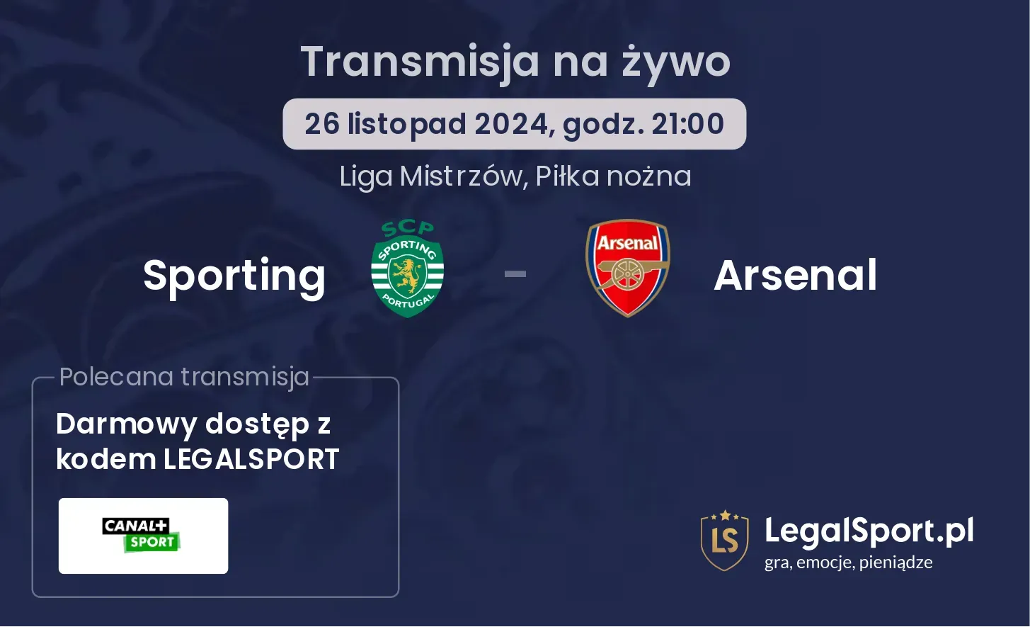 Sporting - Arsenal transmisja na żywo