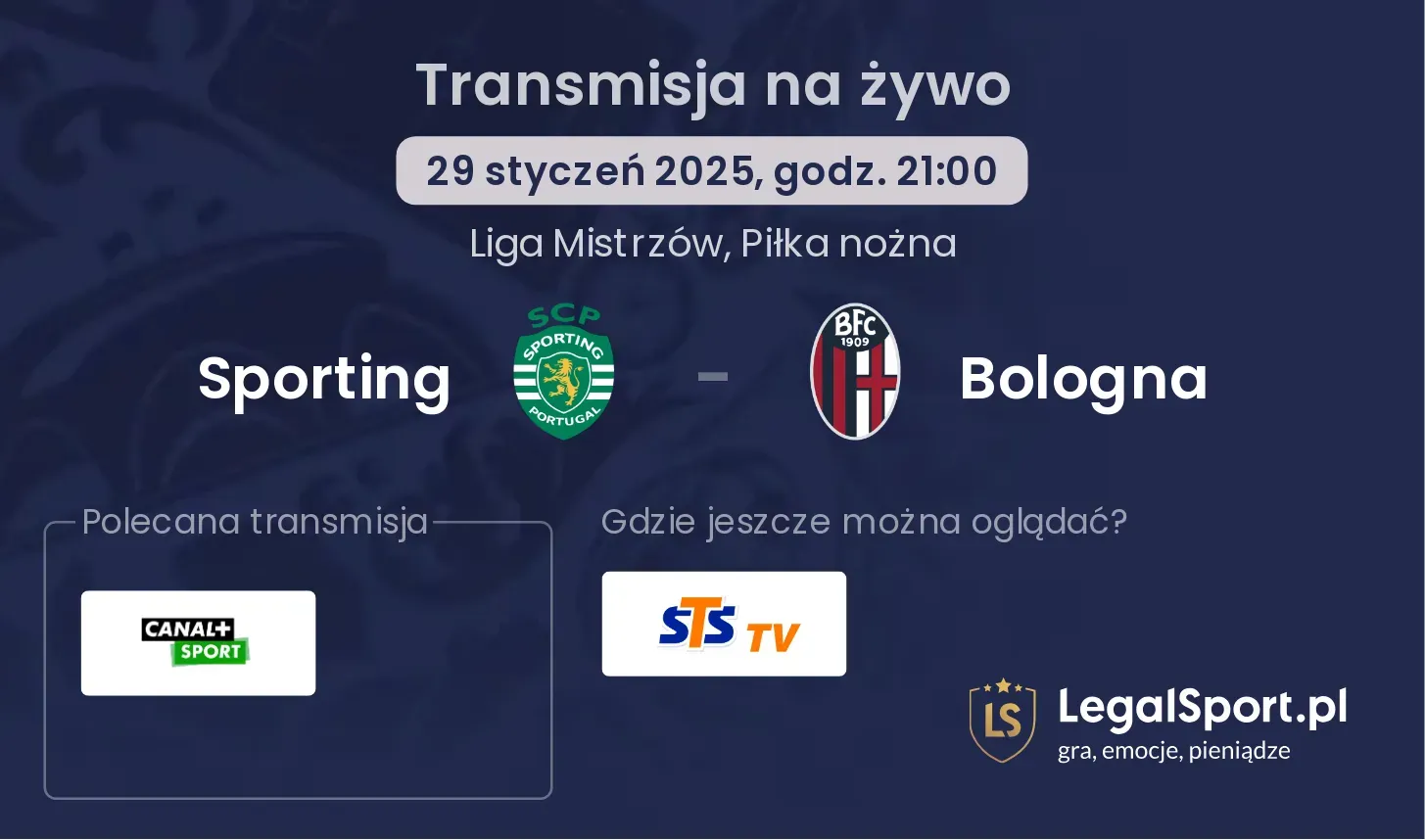 Sporting - Bologna transmisja na żywo