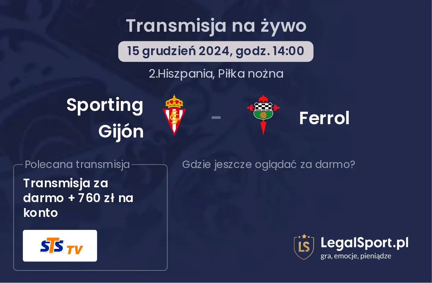 Sporting Gijón - Ferrol transmisja na żywo