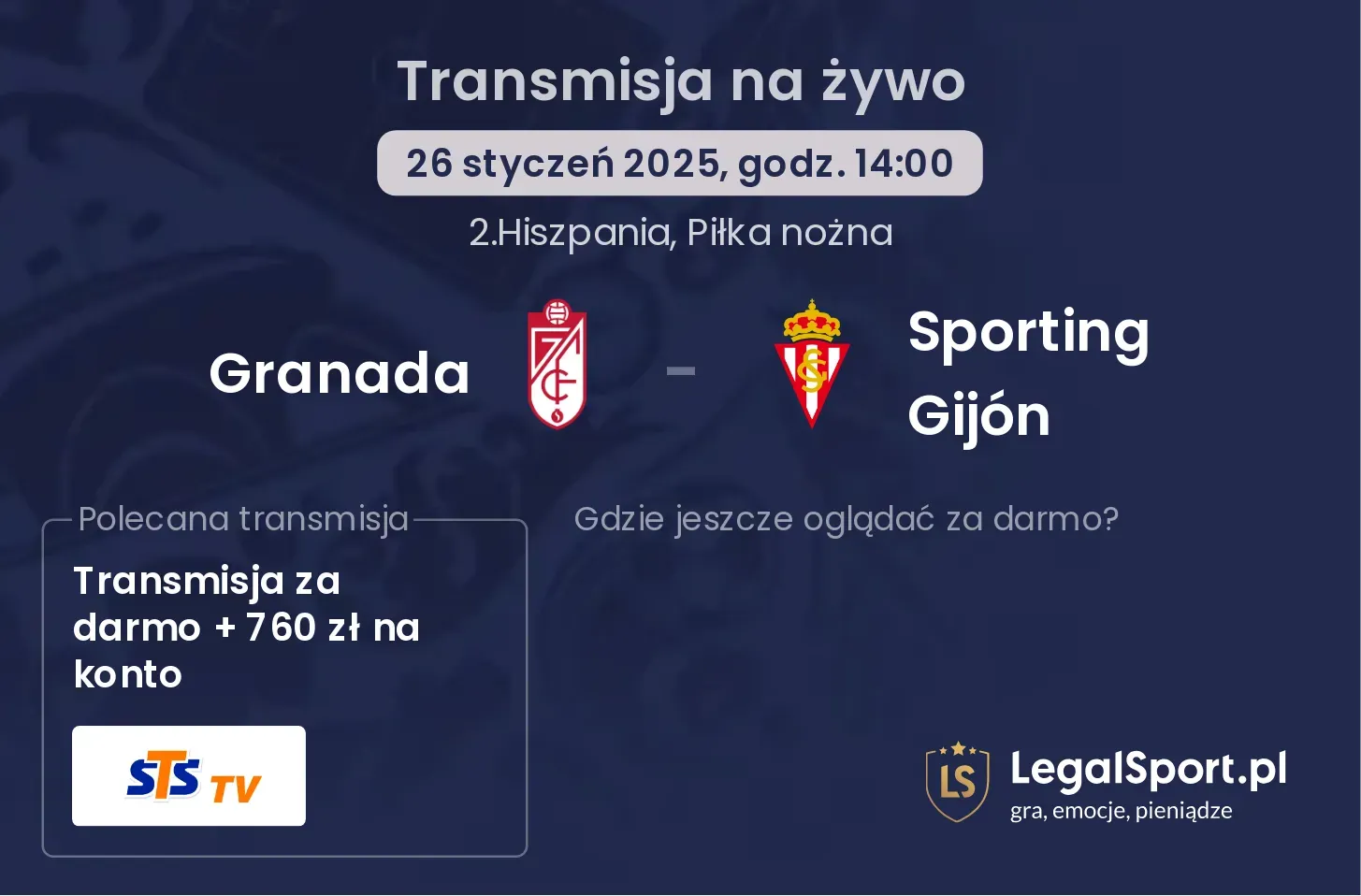 Sporting Gijón - Granada transmisja na żywo