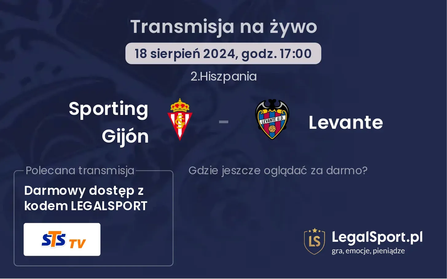 Sporting Gijón - Levante transmisja na żywo