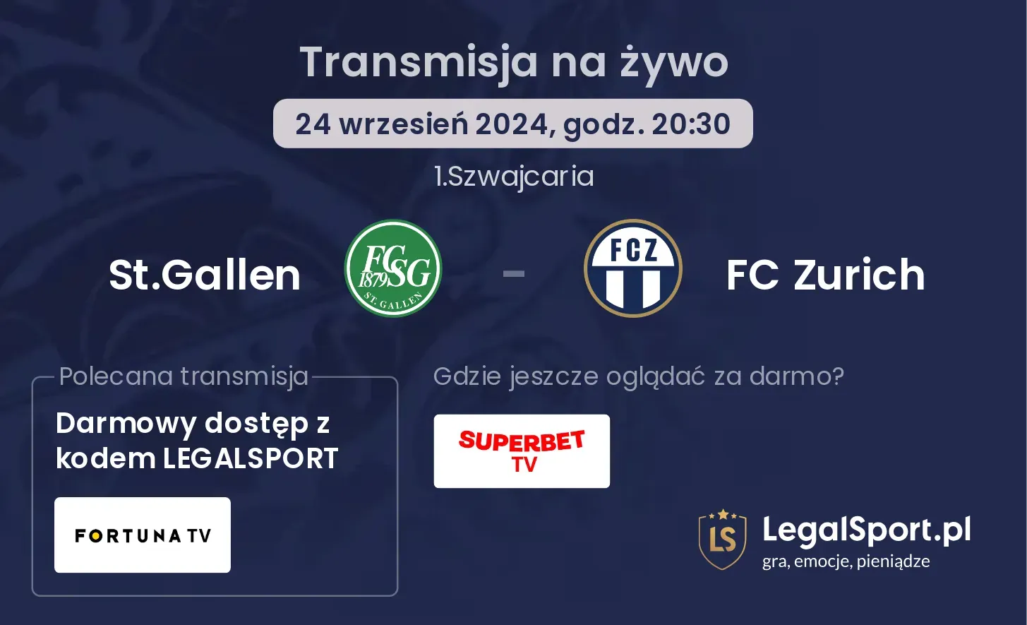 St.Gallen - FC Zurich transmisja na żywo