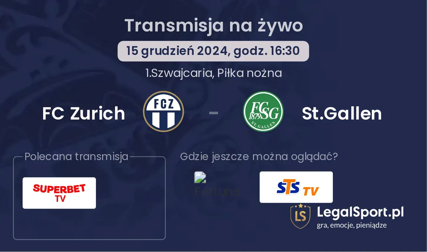 FC Zurich - St.Gallen gdzie oglądać?