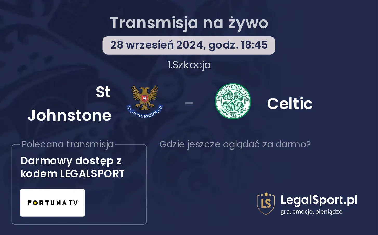 St Johnstone - Celtic transmisja na żywo