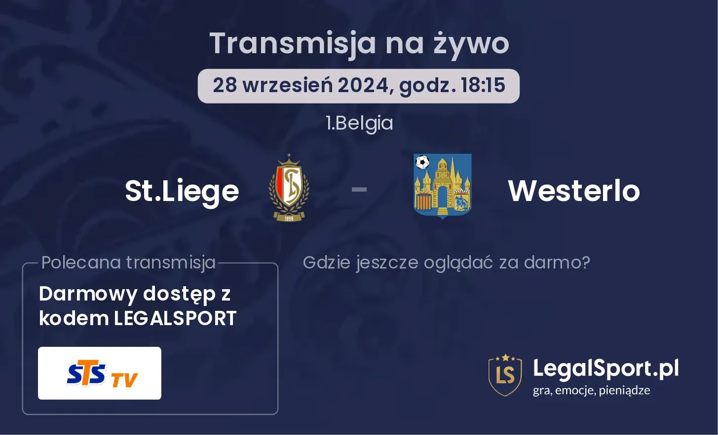 St.Liege - Westerlo transmisja na żywo