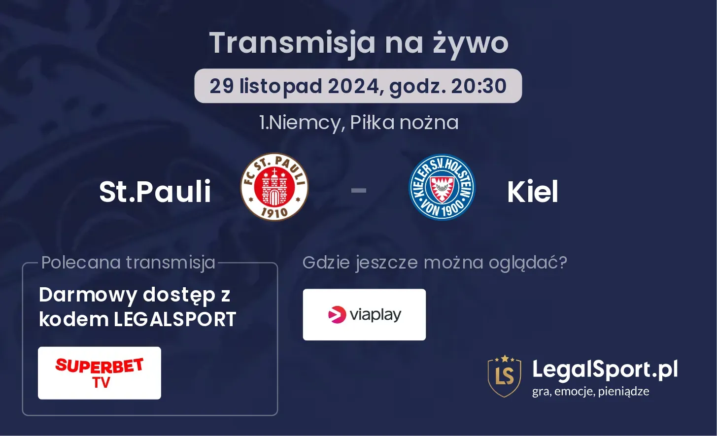 St.Pauli - Kiel gdzie oglądać?