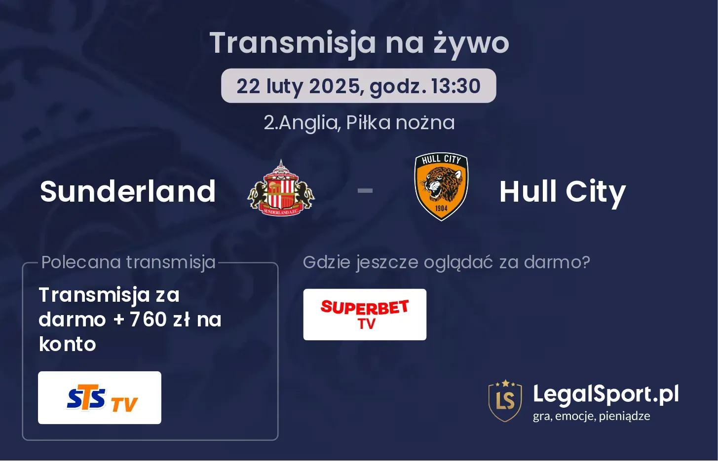 Sunderland - Hull City gdzie oglądać transmisję?