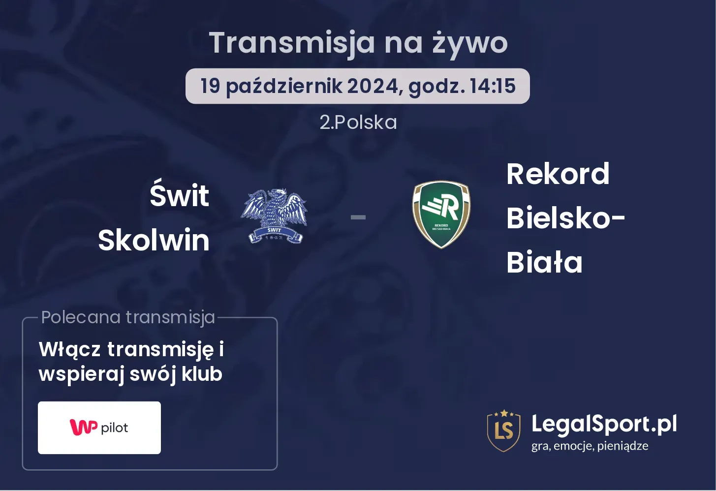 Świt Skolwin - Rekord Bielsko-Biała transmisja na żywo