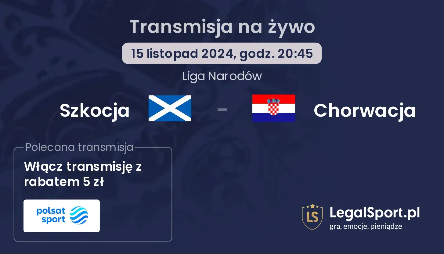 Szkocja - Chorwacja gdzie oglądać? 15.11, godz. 20:45