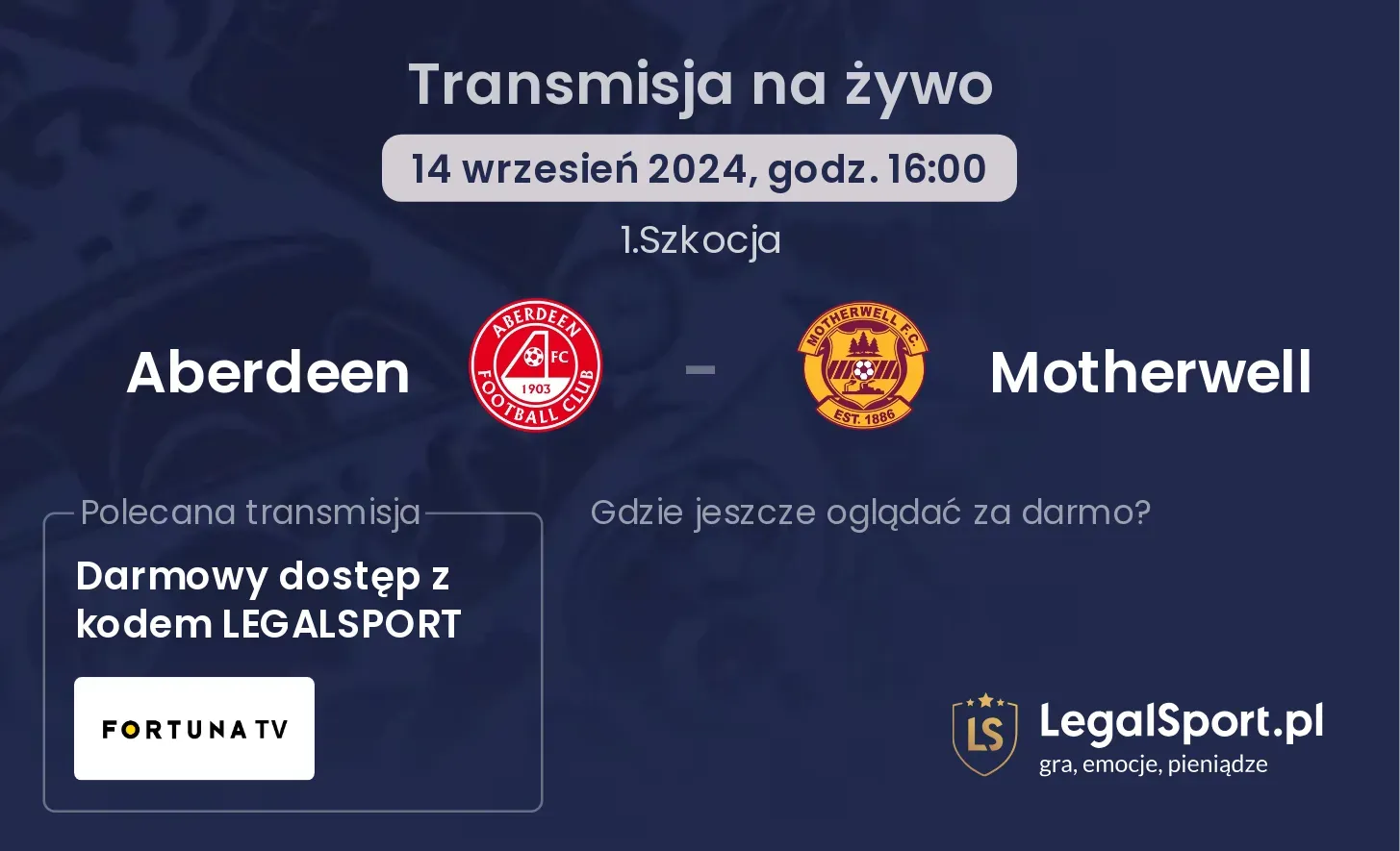 Aberdeen - Motherwell transmisja na żywo