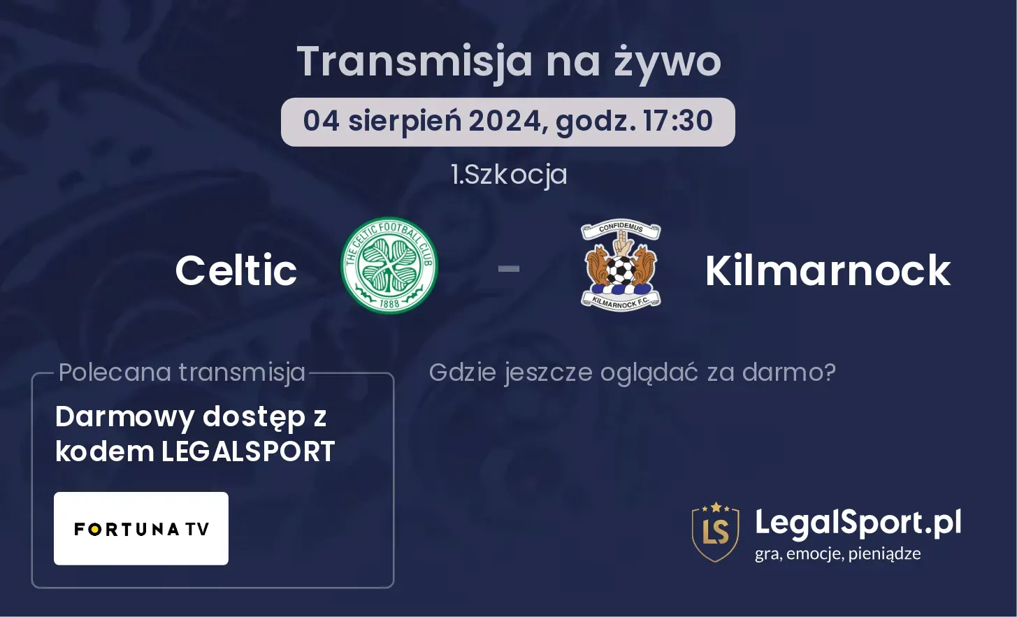 Celtic - Kilmarnock transmisja na żywo