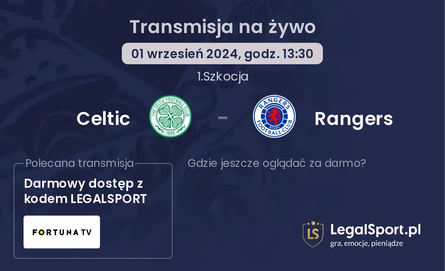 Celtic - Rangers transmisja na żywo