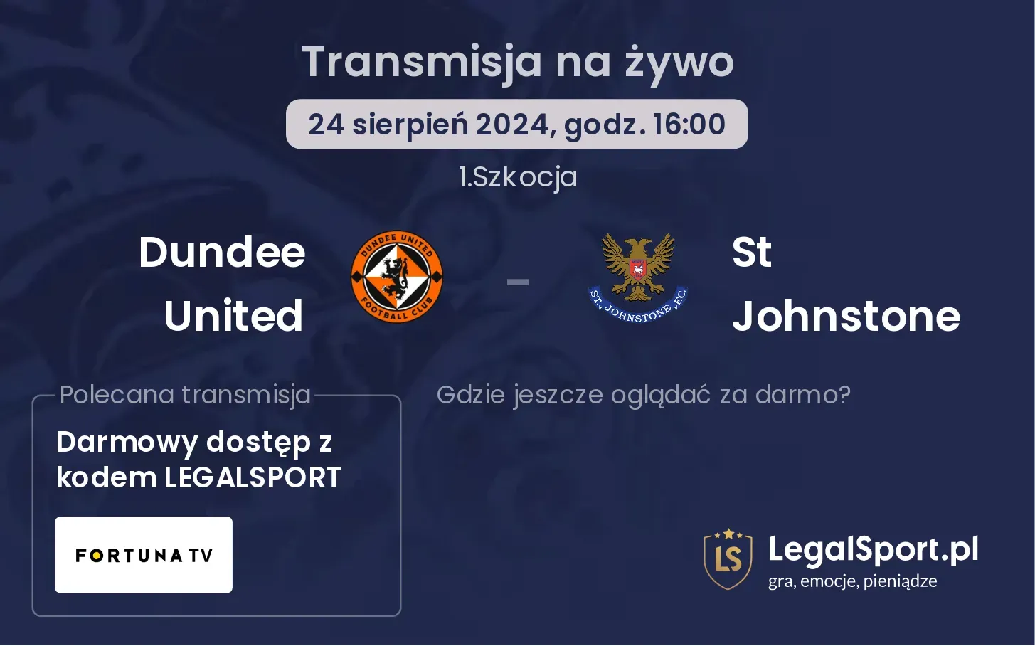 Dundee United - St Johnstone transmisja na żywo