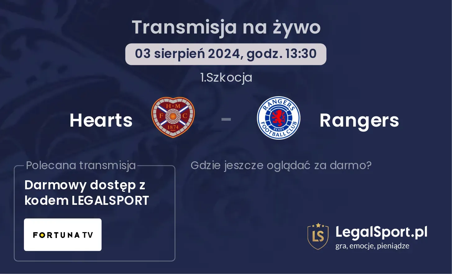 Hearts - Rangers transmisja na żywo