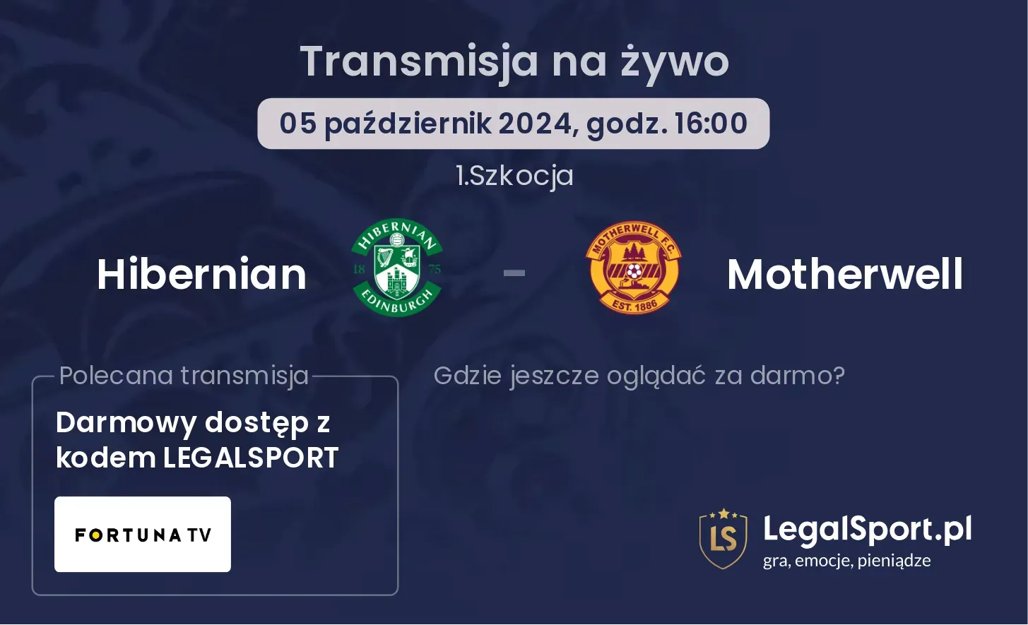 Hibernian - Motherwell transmisja na żywo