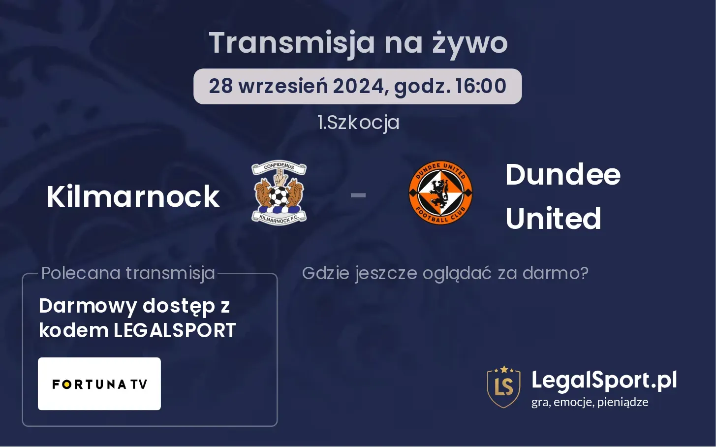 Kilmarnock - Dundee United transmisja na żywo