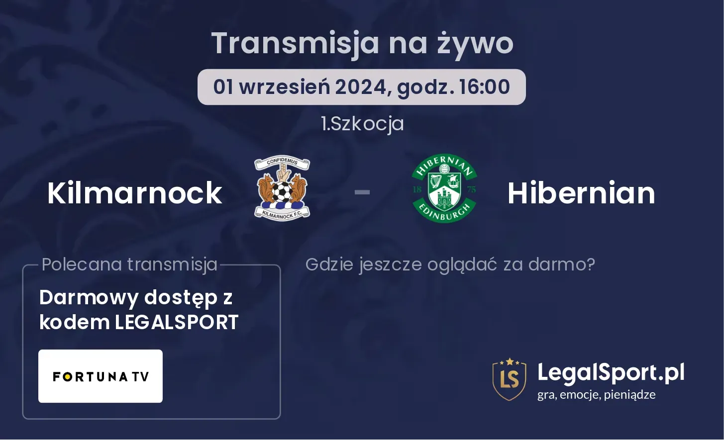 Kilmarnock - Hibernian transmisja na żywo