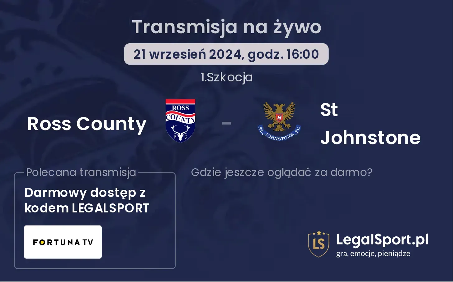 Ross County - St Johnstone transmisja na żywo